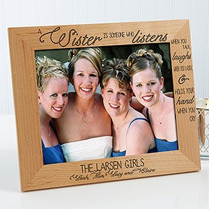 Special Sister Personalized Photo Frame- 8 x 10 - 13382-L