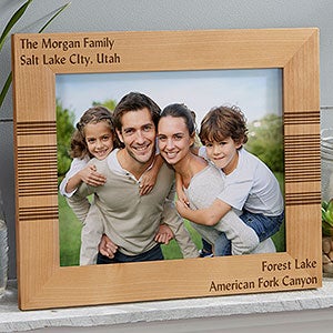 Personalized Vertical 8x10 Wood Picture Frame - Simplicity - 13393-L
