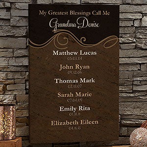 My Grandkids Personalized Grandparents Canvas Print- 16x24 - 13430-M