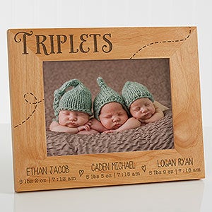 Personalized Picture Frames for Triplets - 5x7 - 13441-3M