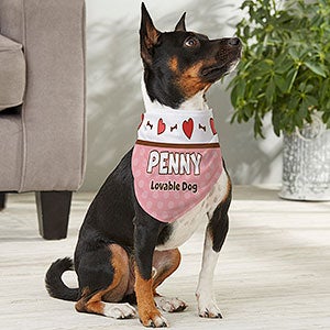 Be My Valentine Personalized Dog Bandana - Medium - 13458-M