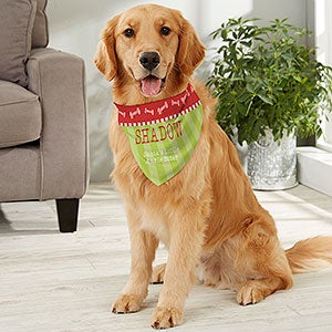 Santas Helper Personalized Dog Bandana - Large - 13462-L