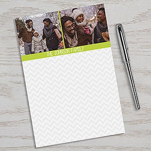 Personalized Photo Chevron Notepads - Two Photos - 13521-2