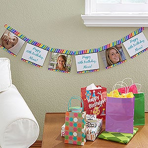 Photo Party Stripe Paper Banner - 13716