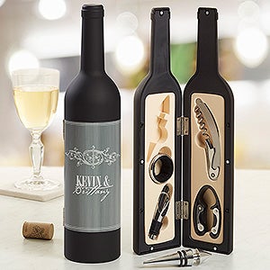 Hampton Wine Bottle Personalized Wine Accessory 5pc Kit - 13756-T