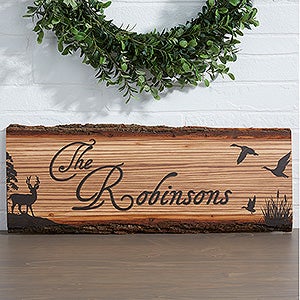 Hunters Hideaway Personalized Basswood Plank - 13761