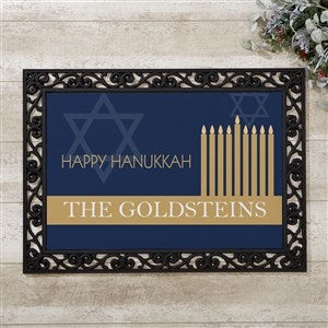 Personalized Holiday Doormat - Happy Hanukkah - 13783-S