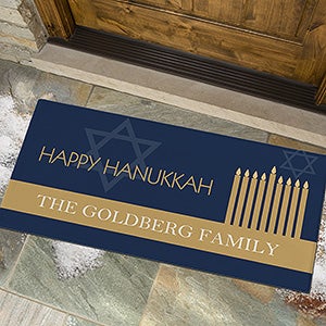 Hanukkah Personalized Oversized Doormat- 24x48 - 13783-O