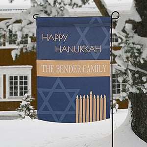 Hanukkah Personalized Garden Flag - 13785