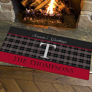 Large Personalized Family Doormats - Northwoods Plaid - 13805-O