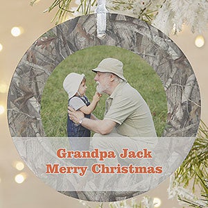 Camouflage Photo Personalized Ornament-3.75 Matte - 1 Sided - 13809-1L