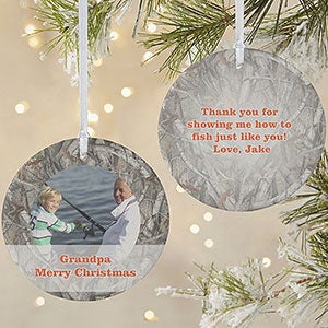 Camouflage Photo Personalized Ornament-3.75 Matte - 2 Sided - 13809-2L