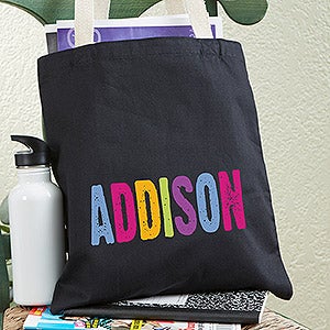 personalized tote bags.and a kid craft monday. - A girl and