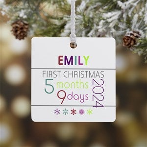 Babys First Christmas Personalized Metal Ornament - 13825-1M
