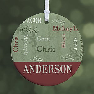 Personalized Christmas Ornaments - Loving Family - 1-Sided - 13843-P