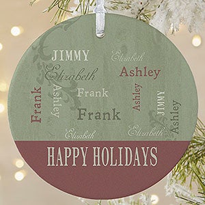 Family Names Personalized Christmas Ornament - 13843-1L