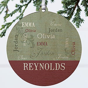 Our Loving Family Personalized Wood Ornament - 13843-1W