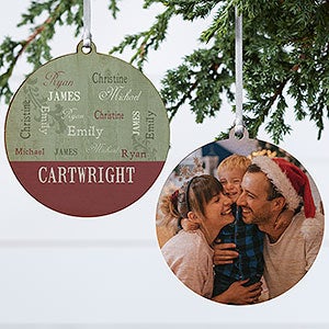 Our Loving Family Personalized Wood Photo Ornament - 13843-2W