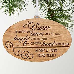 Special Sister Natural Wood Ornament - 13873