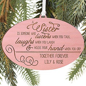Special Sister Pink Wood Ornament - 13873-P
