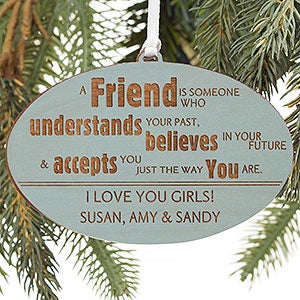 Forever Friend Personalized Ornament- Blue Stain - 13874-B
