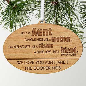 Special Aunt Natural Wood Ornament - 13878