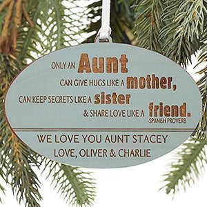 Special Aunt Blue Wood Ornament - 13878-B