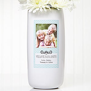 Chevron Class Personalized Photo Vase - 13906