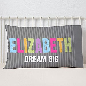 All Mine! Brights Personalized 20" x 40" King Pillowcase - 13933-K