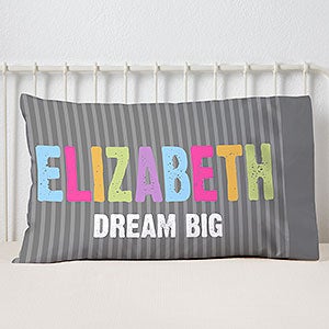 All Mine! Brights Personalized 20" x 31" Pillowcase - 13933-F