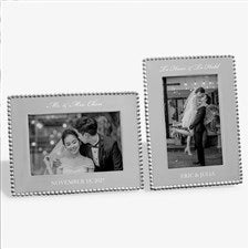 Mariposa® String of Pearls Personalized Wedding Photo Frame- 4x6 - 13944-4x6