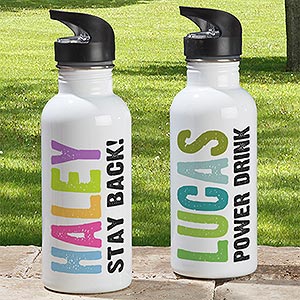 Hero Elementary Personalized Water Bottle