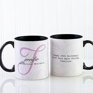 Name Meaning  Personalized Coffee Mug 11 oz.- Black - 13983-B