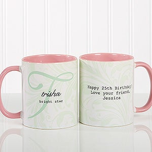 Name Meaning Personalized Coffee Mug 11 oz.- Pink - 13983-P