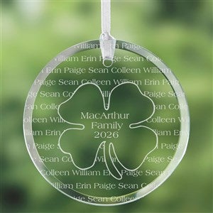 Irish Family Personalized Glass Ornament - 14014