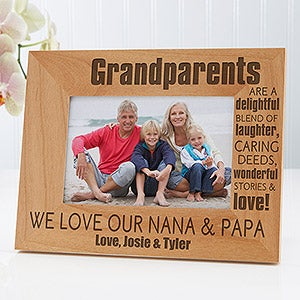 Personalized 4x6 Picture Frames - Wonderful Grandparents - 14021-S