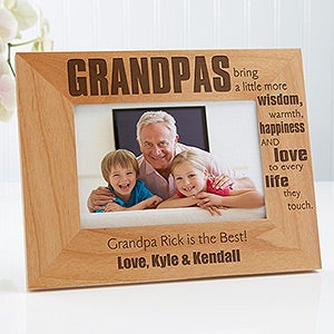 Personalized 4x6 Grandpa Picture Frames - Wonderful Grandpa - 14026-S