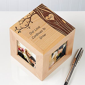 Carved In Love Engraved Photo Cube - 14095