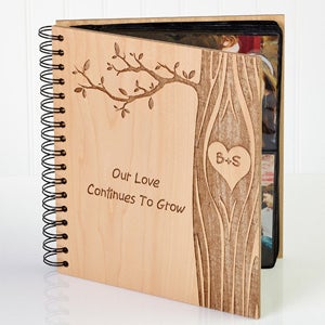 Carved In Love Personalized Photo Album - 14096