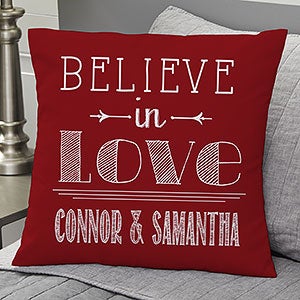 Love Quotes Personalized 18 Velvet Throw Pillow - 14128-LV