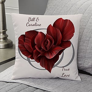 14" Personalized Pillow - Blooming Heart - 14142-S