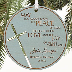Blessings for You Personalized Blue Wood Keepsake - 14163-B