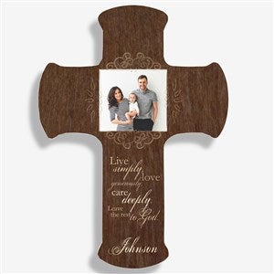 Family Blessings Personalized Photo Cross- 8x12 - 14167