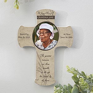 Forever in Our Hearts Personalized Photo Cross - 5x7 - 14168-S