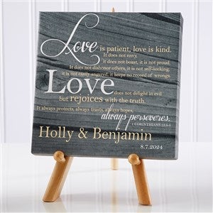 Love Is Patient Personalized Canvas Print-5½ x 5½ - 14186-5x5
