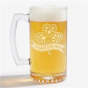 Celtic Shamrock Personalized Beer Mug - 14188