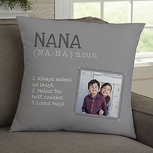 Personalized Grandma Pillow - 18-inch Velvet Photo Pillow - 14228-LV
