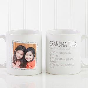 Personalized Grandma Photo Coffee Mugs - Definition Of Grandma - 14254-S