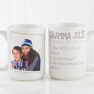 Definition Of Grandma Photo Coffee Mug 15 oz.- White - 14254-L