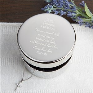 Babys First Cross  Engraved Keepsake Box - 14287